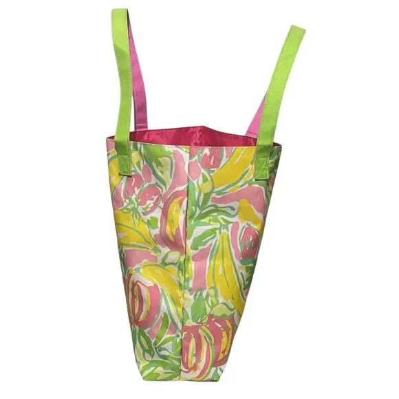 Lilly Pulitzer for Estee Lauder Strawberry Banana Pink Vibrant Tote Bag Colorful - Picture 5 of 8